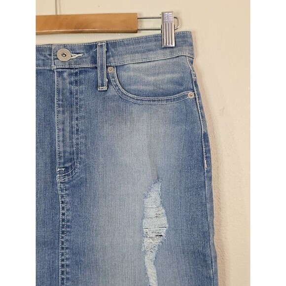 GUESS Midi Denim Skirt Womens Size Medium Pensil Straight Y2k - Picture 2 of 10
